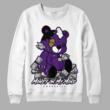 Jordan 12 “Field Purple” DopeSkill Sweatshirt MOMM Bear Graphic Streetwear - White