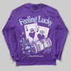 Jordan 5 OG “Grape” DopeSkill Long Sleeve T-Shirt Feeling Lucky Graphic Streetwear - Purple