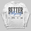 Awake NY x Jordan 5 Retro 'Black Racer Blue' DopeSkill Long Sleeve T-Shirt Better Myself Graphic Streetwear - White 