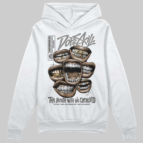 Jordan 10 Retro Shadow (2025) DopeSkill Hoodie Sweatshirt The Mouth With No Droughts Graphic Streetwear - White