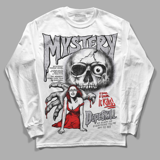 Grey Sneakers DopeSkill Long Sleeve T-Shirt Mystery Ghostly Grasp Graphic Streetwear - White