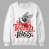 Jordan 4 Retro Red Cement DopeSkill Sweatshirt Juneteenth 1865 Graphic Streetwear - White