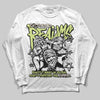 Jordan 5 “Luminous Green” DopeSkill Long Sleeve T-Shirt Distorted Realms Graphic Streetwear - White
