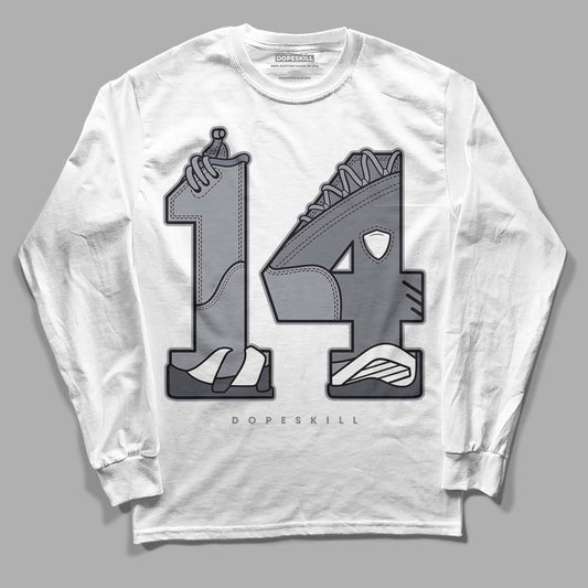 Jordan 14 Retro 'Stealth' DopeSkill Long Sleeve T-Shirt No.14 Graphic Streetwear - White