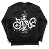 Jordan 14 "Black/White" DopeSkill Long Sleeve T-Shirt King Chess Graphic Streetwear - Black