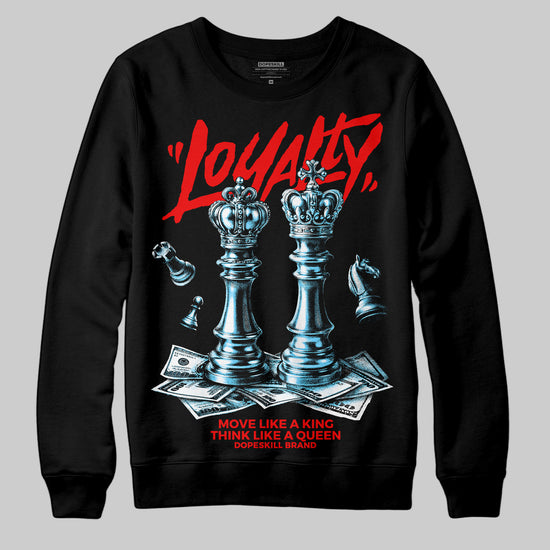 Red Sneakers DopeSkill Sweatshirt Loyalty Graphic Streetwear - Black