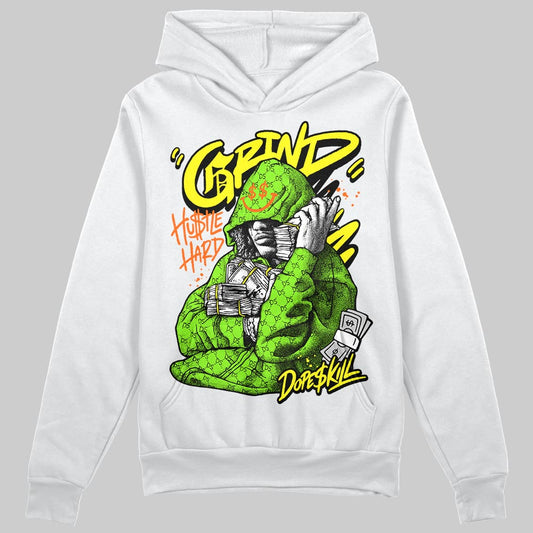 Neon Green Sneakers DopeSkill Hoodie Grind Pray Graphic Streetwear - White 