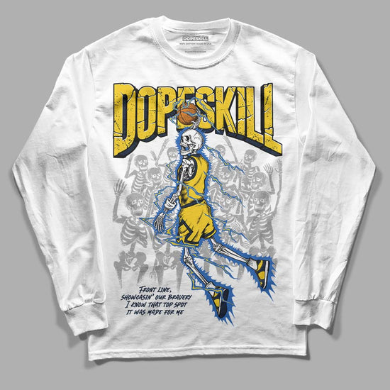 Dunk Low Vintage “Michigan” DopeSkill Long Sleeve T-Shirt Thunder Dunk Graphic Streetwear - WHite