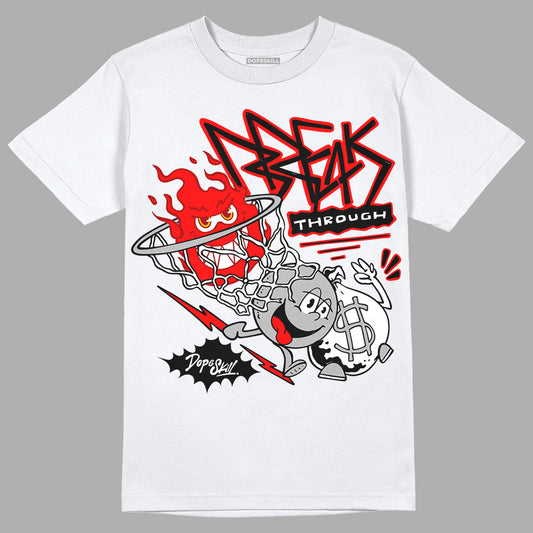 Black and White Sneakers DopeSkill T-Shirt Break Through Graphic Streetwear - WHite