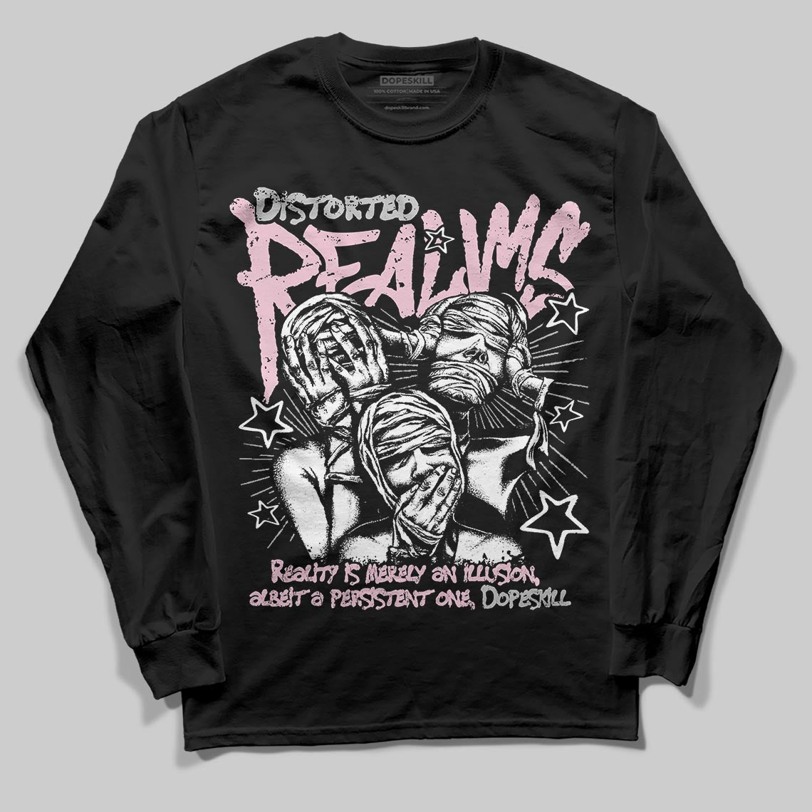 Jordan 5 OG “35th Anniversary” DopeSkill Long Sleeve T-Shirt Distorted Realms Graphic Streetwear - black