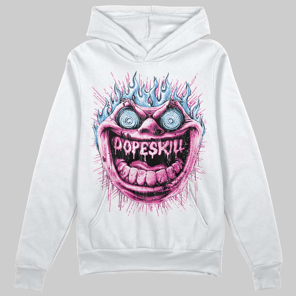 Pink Sneakers DopeSkill Hoodie Sweatshirt Hellfire Graphic Streetwear - White