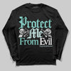 Jordan 11 Low "Igloo" DopeSkill Long Sleeve T-Shirt Protect Me From Evil Graphic Streetwear - Black