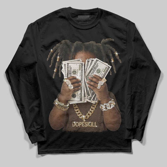 A Ma Maniére x Air Jordan 4 “Dark Mocha” DopeSkill Long Sleeve T-Shirt Rich Youth Graphic Streetwear - Black