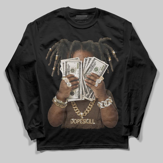 A Ma Maniére x Air Jordan 4 “Dark Mocha” DopeSkill Long Sleeve T-Shirt Rich Youth Graphic Streetwear - Black