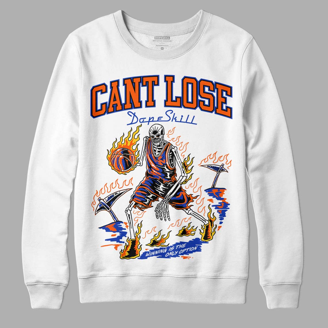 Dunk Low Futura Orange Blaze DopeSkill Sweatshirt Cant Lose Graphic Streetwear - White 