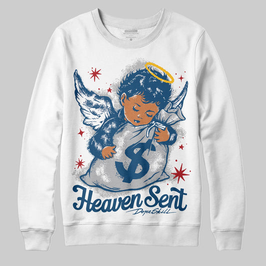 Jordan 12 Retro French Blue (2025) DopeSkill Sweatshirt Heaven Sent Graphic Streetwear