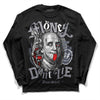 Jordan 14 Retro 'Stealth' DopeSkill Long Sleeve T-Shirt Money Don't Lie Graphic Streetwear - Black