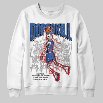 Jordan 1 Low Travis Scott x Fragment DopeSkill Sweatshirt Thunder Dunk Graphic Streetwear - White 