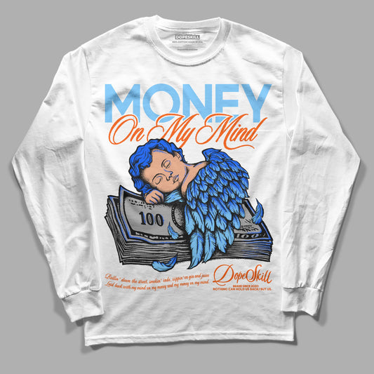 Dunk Low Futura University Blue DopeSkill Long Sleeve T-Shirt MOMM Graphic Streetwear - White