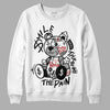 Jordan 14 "Black/White" DopeSkill Sweatshirt Smile Through The Pain Graphic Streetwear - White