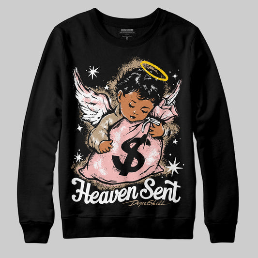 Nike Air Force 1 Low Canvas “Linen” DopeSkill Sweatshirt Heaven Sent Graphic Streetwear - Black