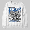 Jordan 1 Low OG “Storm Blue” DopeSkill Sweatshirt Distorted Realms Graphic Streetwear - White