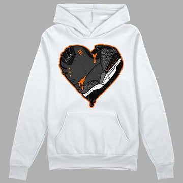 Jordan 3 Retro 'Fear Pack' DopeSkill Hoodie Sweatshirt Heart Jordan 3 Graphic Streetwear - WHite 