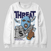 University Blue Sneakers DopeSkill Sweatshirt Under Threat Graphic Streetwear - White