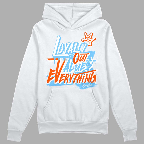 Dunk Low Futura University Blue DopeSkill Hoodie Sweatshirt LOVE Graphic Streetwear - White