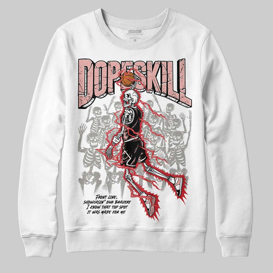 Jordan 1 Low OG “Rust Pink” DopeSkill Sweatshirt Thunder Dunk Graphic Streetwear - White 