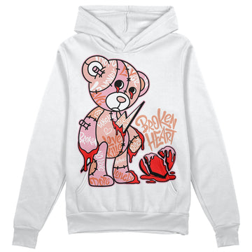 Jordan 11 Low “Legend Pink” DopeSkill Hoodie Sweatshirt Broken Heart Graphic Streetwear - White