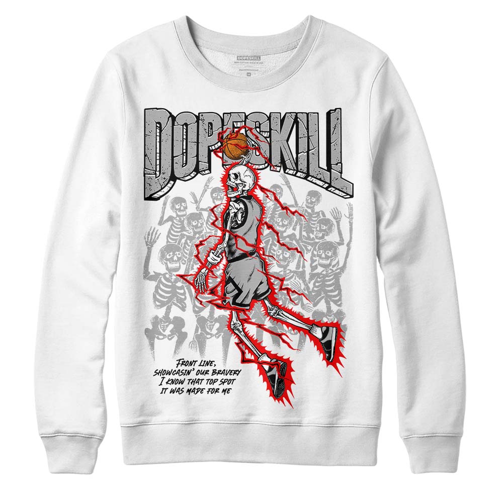 Jordan 1 Low OG “Shadow” DopeSkill Sweatshirt Thunder Dunk Graphic Streetwear - White