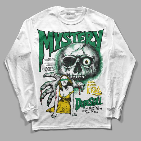Jordan 5 “Lucky Green” DopeSkill Long Sleeve T-Shirt Mystery Ghostly Grasp Graphic Streetwear - White