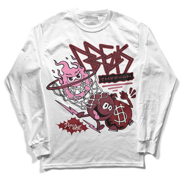 Jordan 1 Retro High OG “Team Red” DopeSkill Long Sleeve T-Shirt Break Through Graphic Streetwear - White