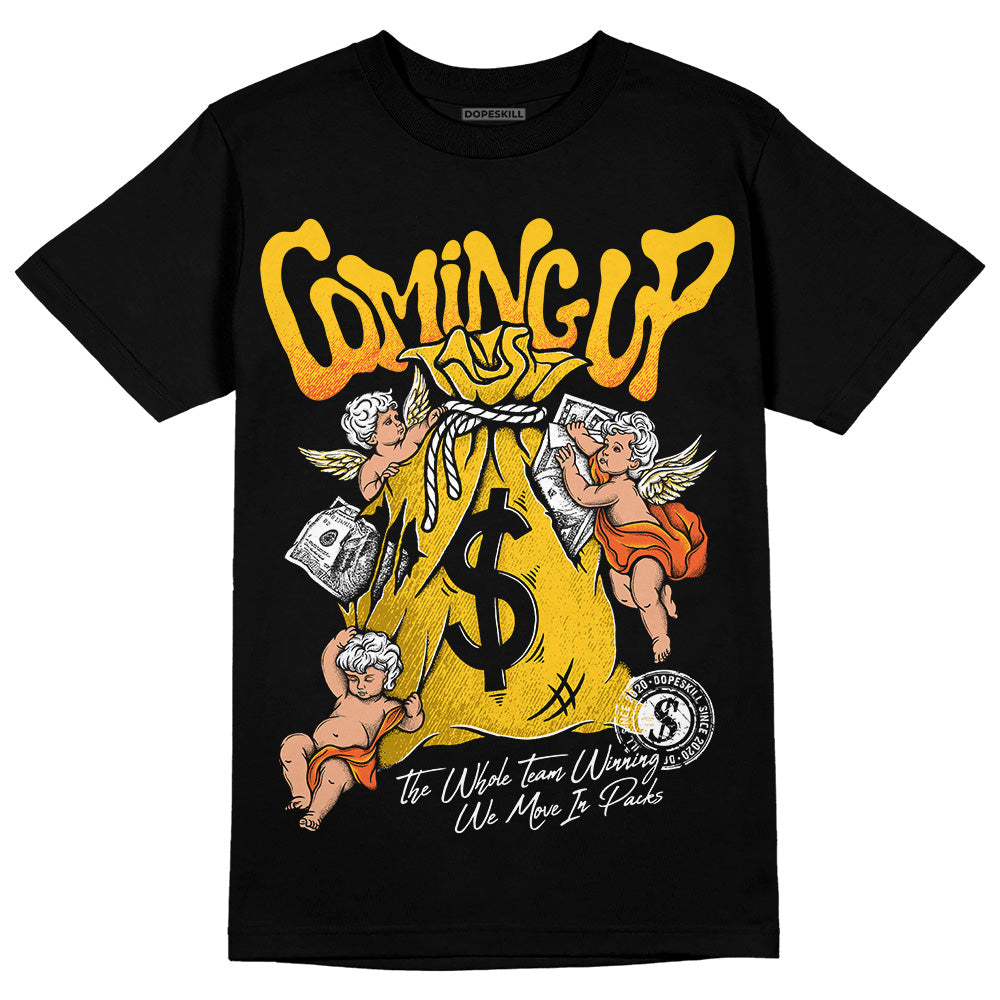 Yellow Sneakers DopeSkill T-Shirt Money Bag Coming Up Graphic Streetwear - Black