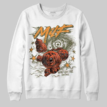 Jordan 5 “Olive” DopeSkill Sweatshirt MILF Graphic Streetwear - White