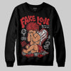 Jordan 12 Retro Flu Game (2025) DopeSkill Sweatshirt False Love Graphic Streetwear - Black