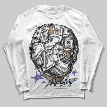 Jordan 5 OG “Grape” DopeSkill Long Sleeve T-Shirt Money Longer Graphic Streetwear - White