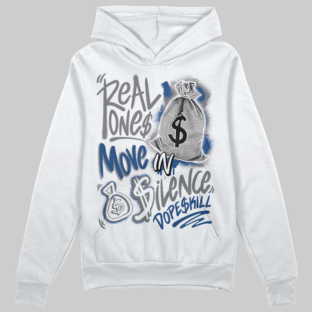Jordan 9 Retro 'Flint Grey' 2026 DopeSkill Hoodie Sweatshirt Real Ones Move In Silence Graphic Streetwear - White