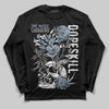 Jordan 40 “Blue Suede” DopeSkill Long Sleeve T-Shirt Side Hustle Graphic Streetwear - Black