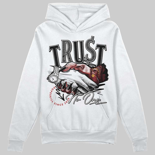 Jordan 14 Golf “Last Shot” DopeSkill Hoodie Sweatshirt Trust No One Graphic Streetwear - White