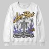 Jordan 4 Retro Lakers DopeSkill Sweatshirt Laid Back Graphic Streetwear - White