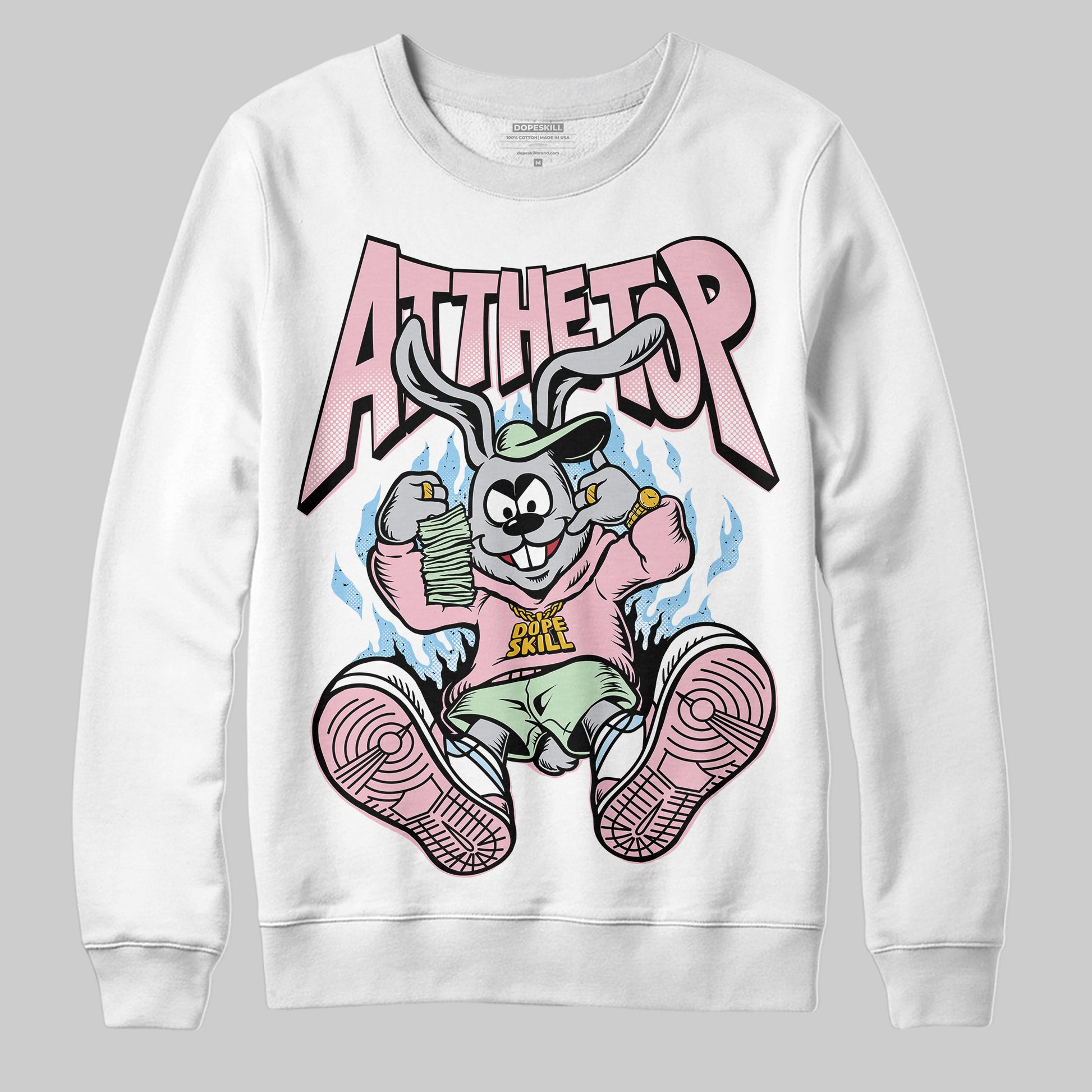 Jordan 4 Retro Valentine's Day (2026) (GS) DopeSkill Sweatshirt At The Top Graphic Streetwear - White 