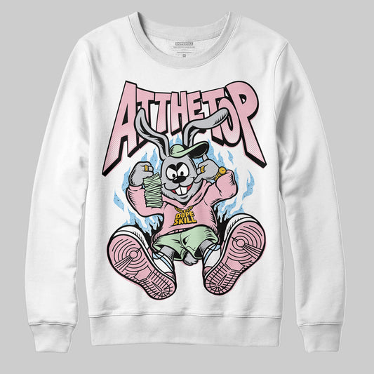 Jordan 4 Retro Valentine's Day (2026) (GS) DopeSkill Sweatshirt At The Top Graphic Streetwear - White 