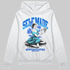 Royal Blue Sneakers DopeSkill Hoodie Self Made Graphic Streetwear - White
