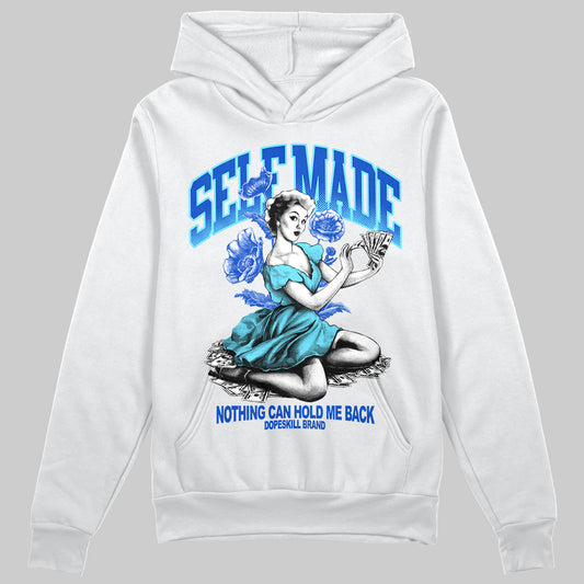 Royal Blue Sneakers DopeSkill Hoodie Self Made Graphic Streetwear - White
