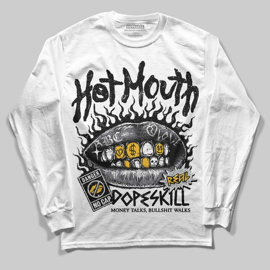 Jordan 4 “Fear” DopeSkill Long Sleeve T-Shirt Hot Mouth Graphic Streetwear - White