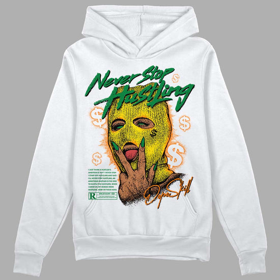 Dunk Low Reverse Brazil  DopeSkill Hoodie Sweatshirt Never Stop Hustling Graphic Streetwear - White 