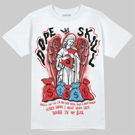 Jordan 6 Retro Toro Bravo DopeSkill T-shirt Angels Graphic Streetwear - White 