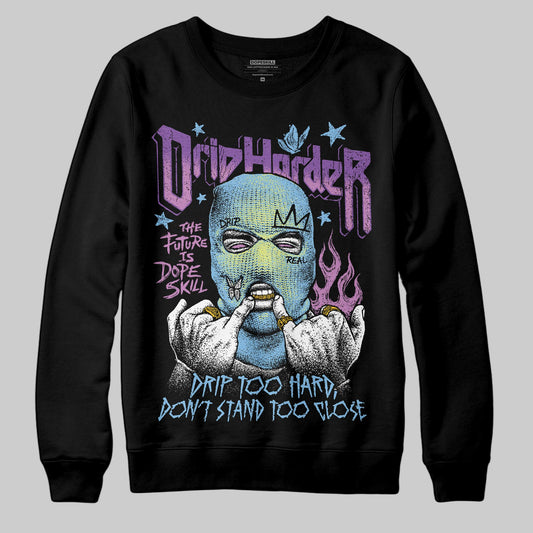 University Blue Sneakers DopeSkill Sweatshirt Drip Harder Graphic Streetwear - Black
